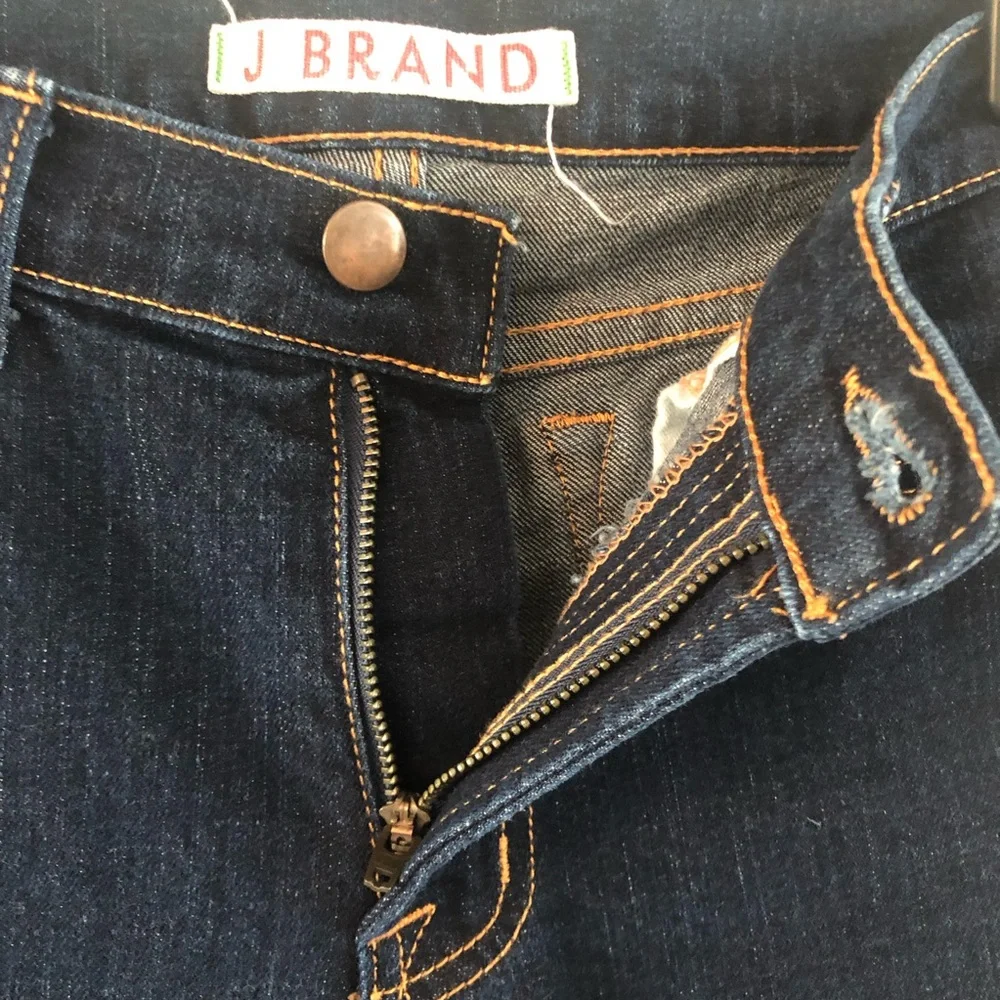 J Brand Dark Slim Jeans Cigarette Leg Size 28 Low Rise Y2K style - Picture 6 of 11